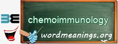 WordMeaning blackboard for chemoimmunology